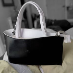 Elegant Black and White Handbag